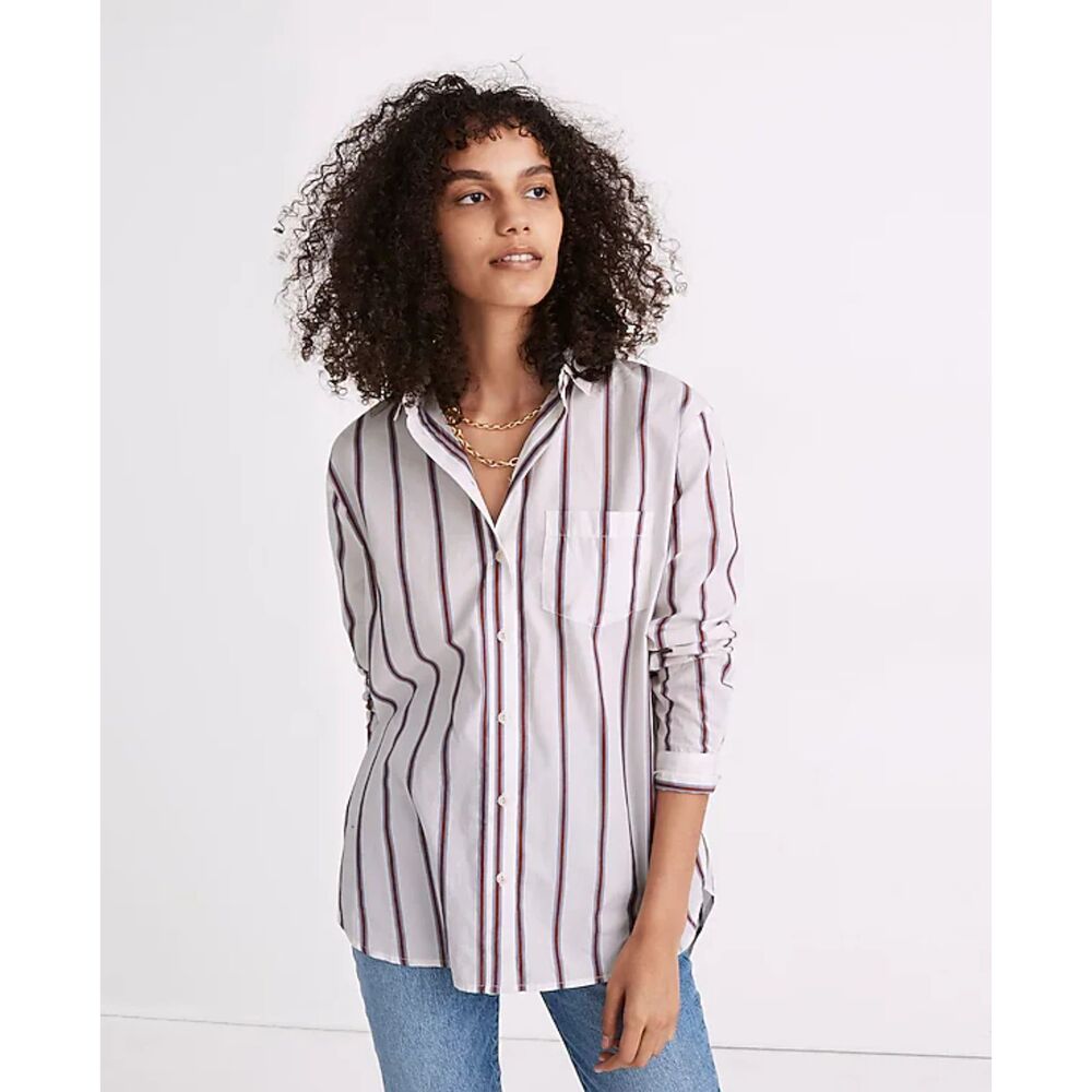 Oversized Ex-Boyfriend Shirt in Odessa Stripe Colorangeles stripe lighthouse